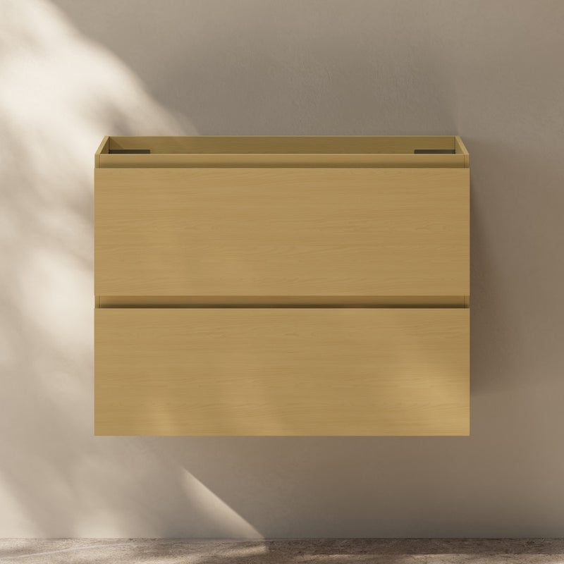 Liberte 30" Wall-Mounted Bathroom Vanity Cabinet without Top in Natural Oak