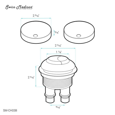 Toilet Hardware Black (SM-1T205HB, SM-1T256HB)