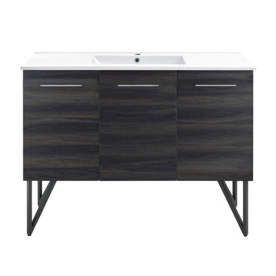 Annecy 48" Freestanding Bathroom Vanity in Black Walnut with Sink Top