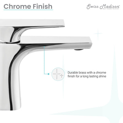 Monaco Single Hole, Single-Handle, Bathroom Faucet in Chrome