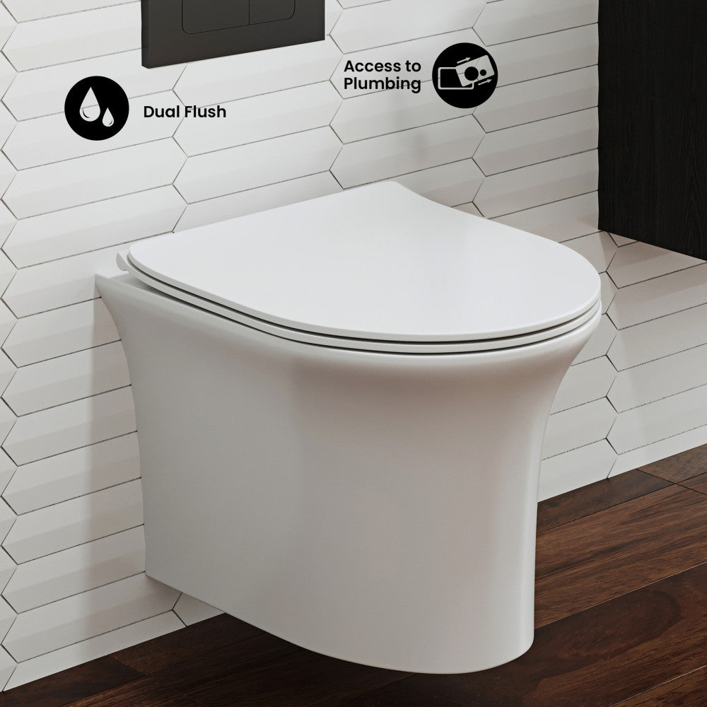 Cascade Wall-Hung Elongated Toilet Bowl
