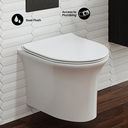 Cascade Wall-Hung Elongated Toilet Bowl