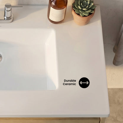 Voltaire 31 Vanity Top Sink with 3 Centerset Faucet Holes