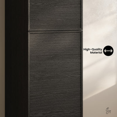 St. Tropez 15 x 15 x 60 Freestanding Linen Cabinet in Black Oak