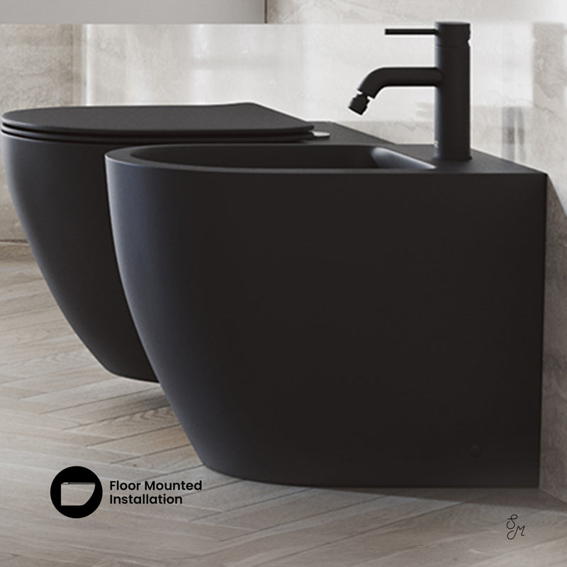 St. Tropez Floor Mount Classic Bidet in Matte Black