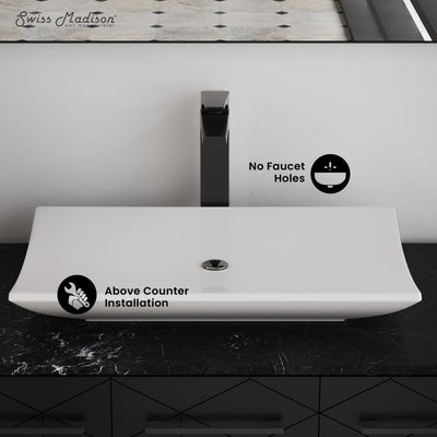 Annecy 23.5” Rectangle Vessel Bathroom Sink