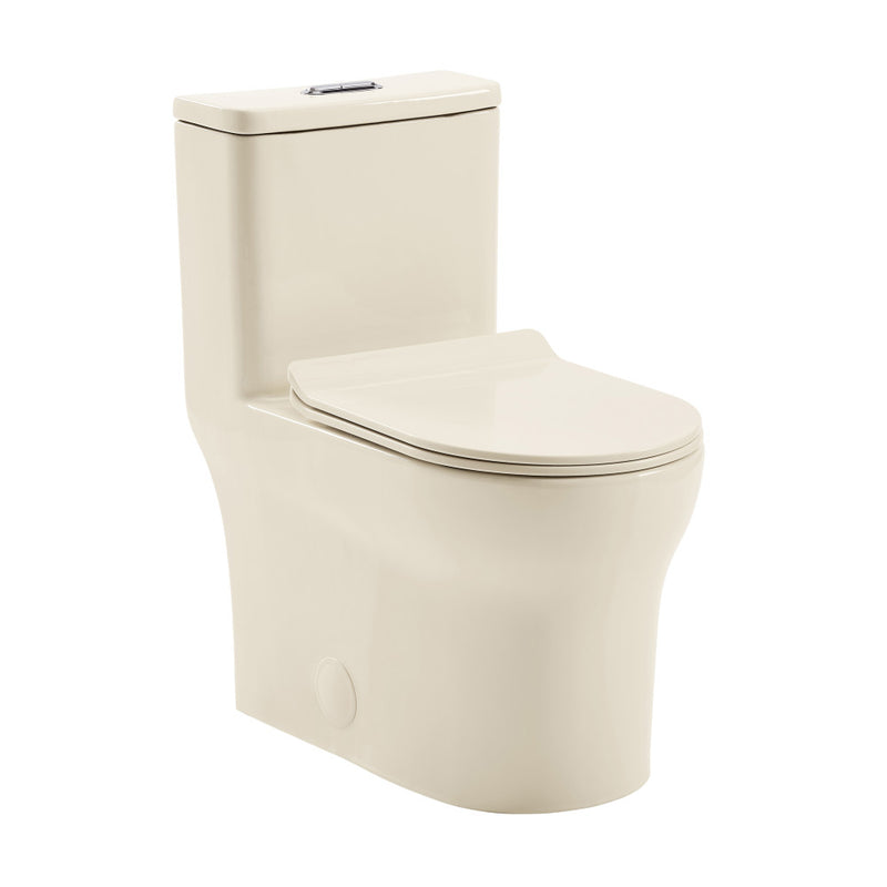 Burdon One Piece Elongated Toilet Dual Flush 1.1/1.6 gpf in Bisque