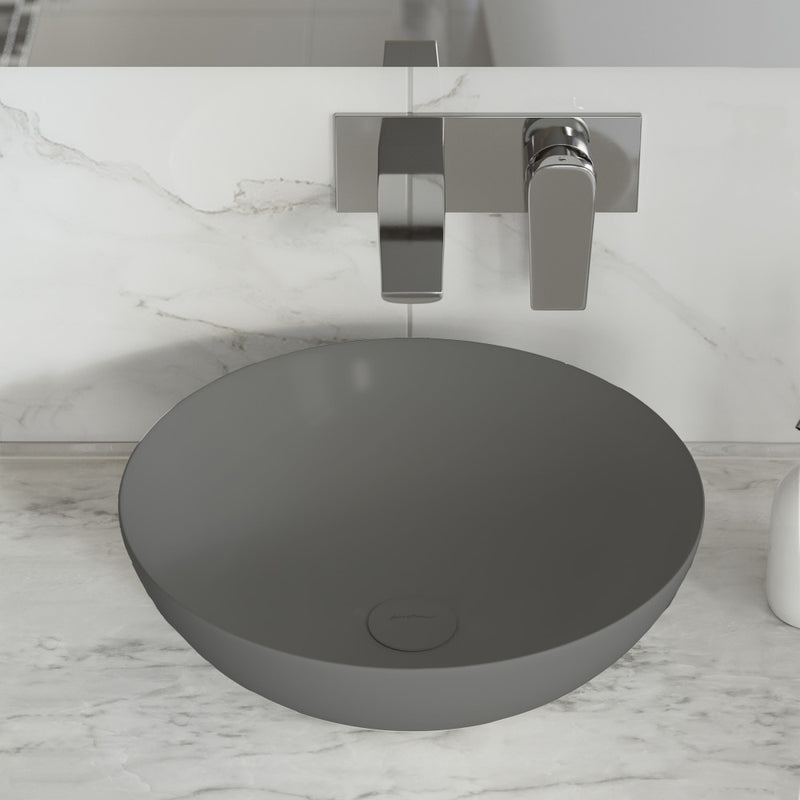 Classe 16 Color Ceramic Sink in Matte Gray