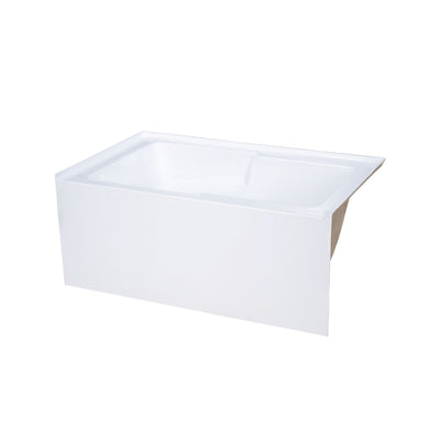 Voltaire 48" x 30" Right-Hand Drain Alcove Integrated Armrest Bathtub with Apron