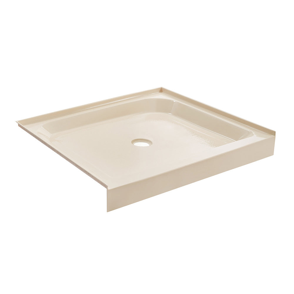 Voltaire 36" x 36" Single-Threshold, Center Drain, Shower Base in Biscuit