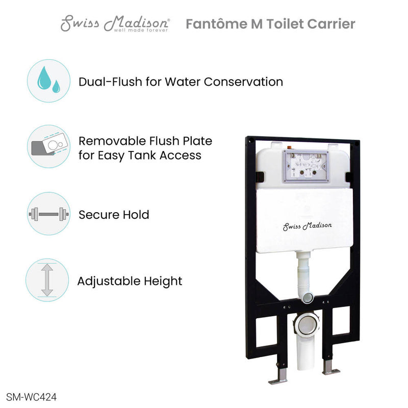 Fantome M 2x4 Concealed In-Wall Toilet Tank Carrier System