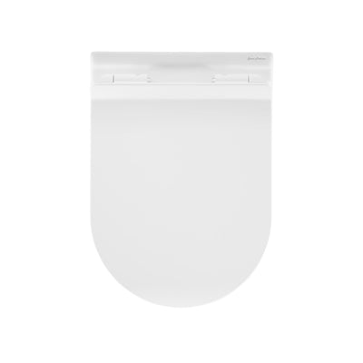 Ivy Wall-Hung Toilet Bundle 0.8/1.6 GPF Dual Flush in Glossy White with Black Flush Plate