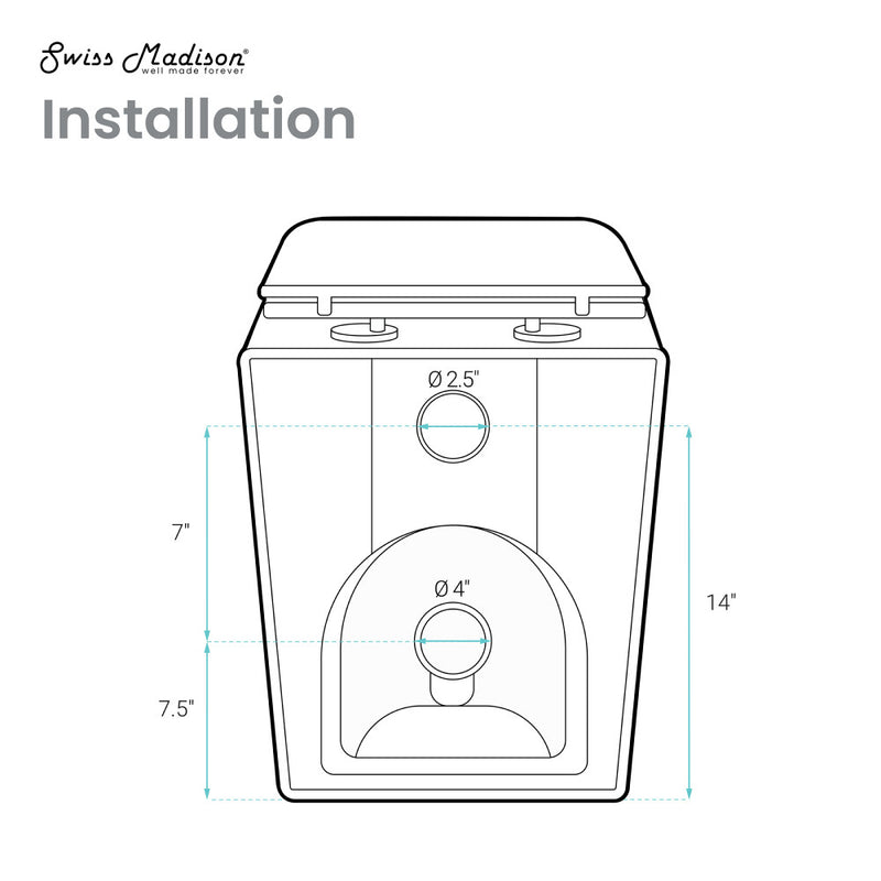 Concorde Back-to-Wall Toilet Bundle 0.8/1.6 GPF Dual Flush in Glossy White with White Flush Plate