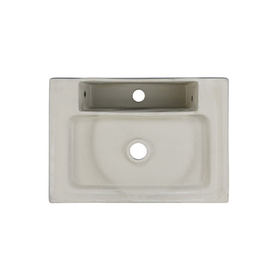 Claire 20"  Rectangle Ceramic Vessel Sink in Matte Gray