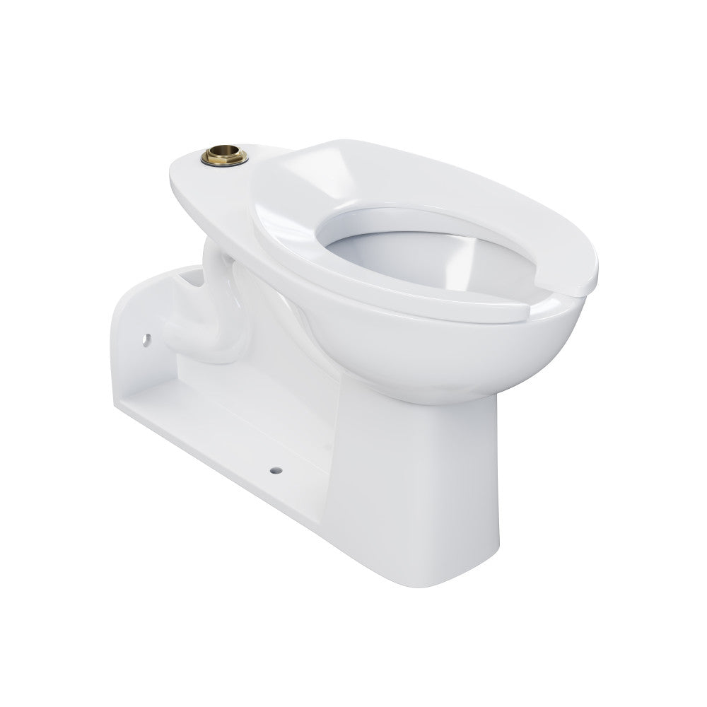 Marquette Rear Outlet Commercial Elongated Top Spud Flushometer Toilet Bowl