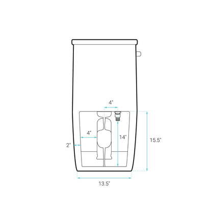 St. Tropez One-Piece 10" Rough-in 1.28 GPF Left Flush Elongated Toilet in Glossy White (6 - Pack)