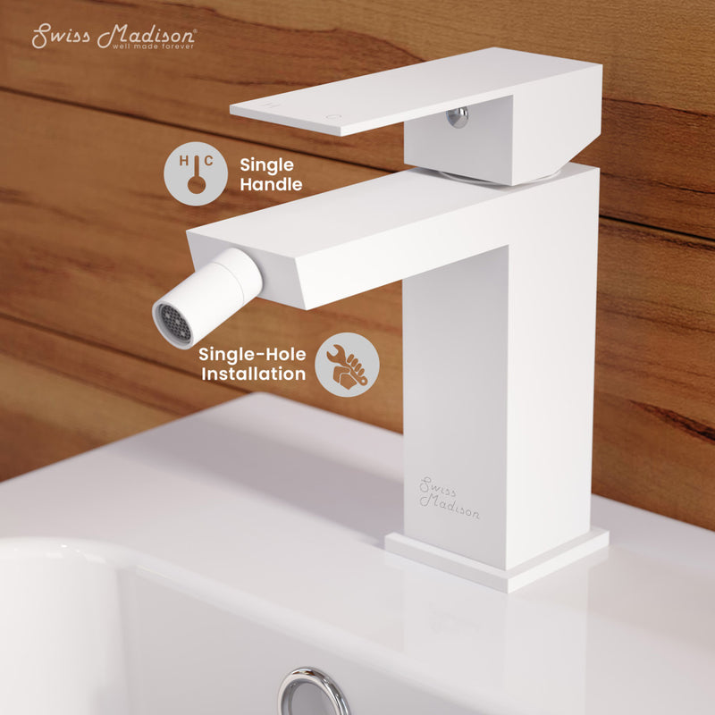 Concorde Bidet Faucet in Matte White