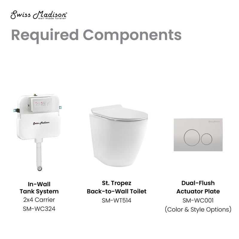 St. Tropez Back-to-Wall Elongated Toilet Bowl