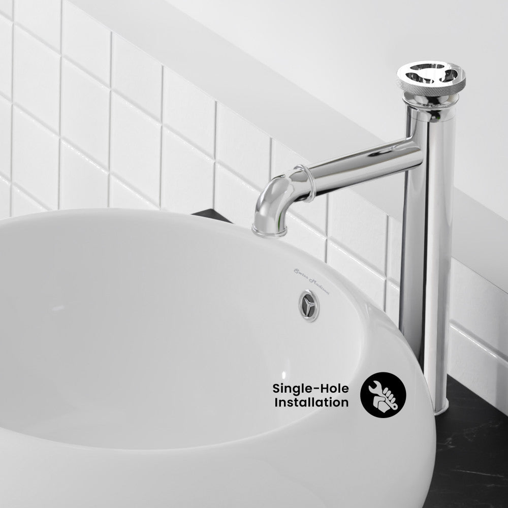 Avallon Single Hole, Single-Handle Wheel, High Arc Bathroom Faucet in Chrome