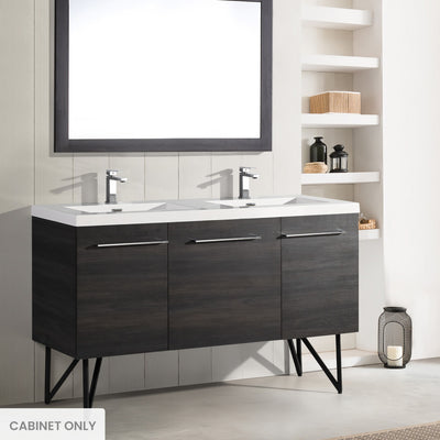 Annecy 60 Black Walnut Bathroom Vanity Cabinet Only (SM-BV226)