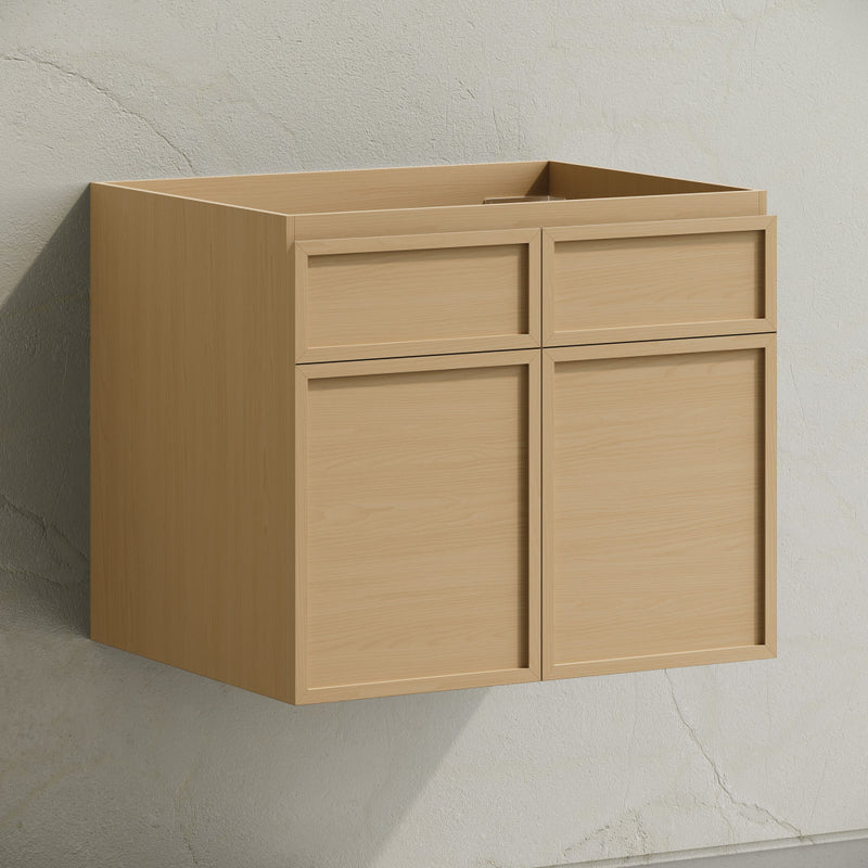 St. Tropez 24" Wall-Mounted Bathroom Vanity Cabinet without Top in Natural Oak