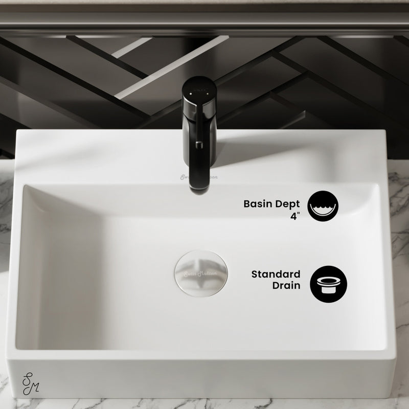 Claire 20 Rectangle Ceramic Vessel Sink