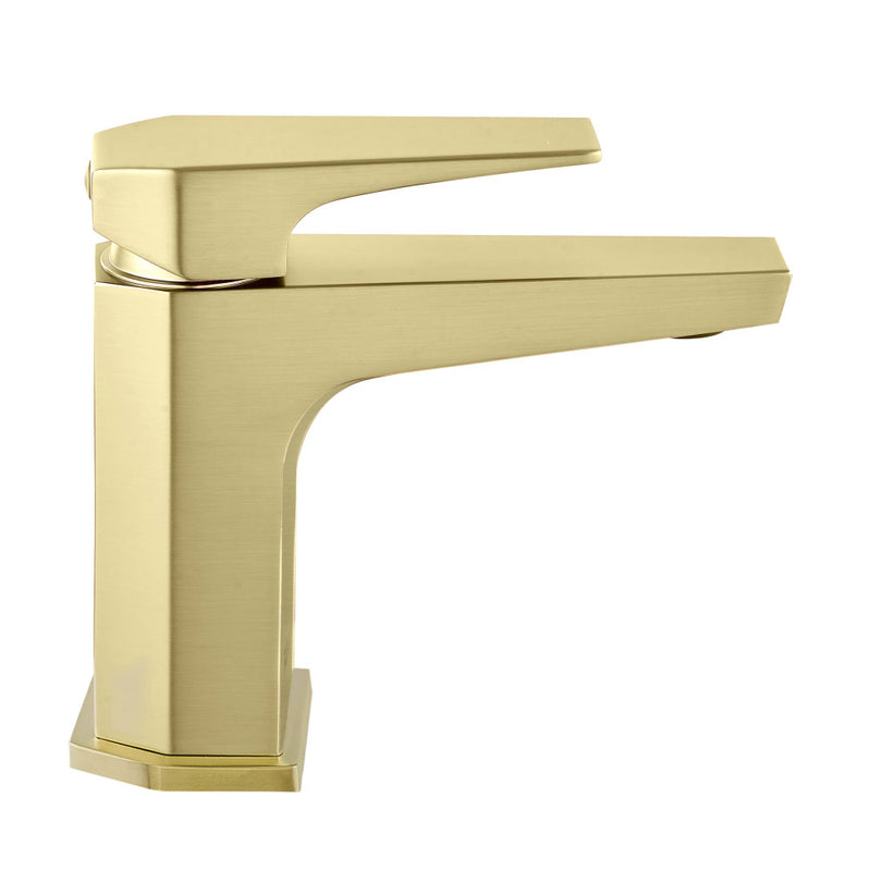 Voltaire Single Hole, Single-Handle, Bathroom Faucet in Brushed Gold