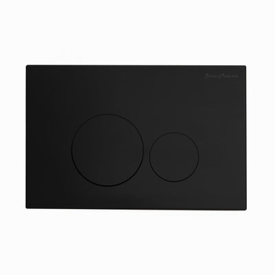 Wall Mount Dual Flush Metal Actuator plate in Matte Black