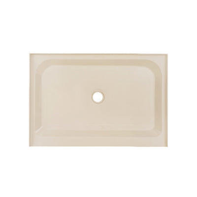 Voltaire 48" x 32" Single-Threshold, Center Drain, Shower Base in Biscuit