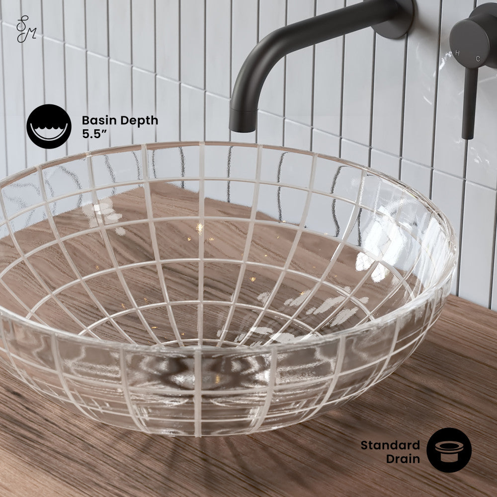 Virage 16.5" Round Glass Vessel Sink