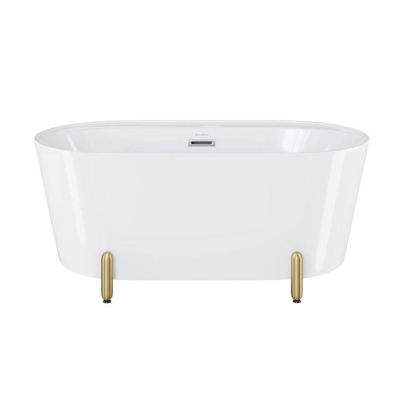 Monaco 59" Freestanding Bathtub with Brushed Gold Stand