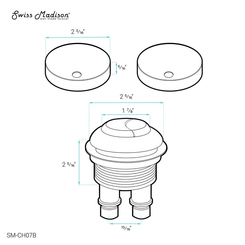 Toilet Hardware, Black (SM-2T120HB)