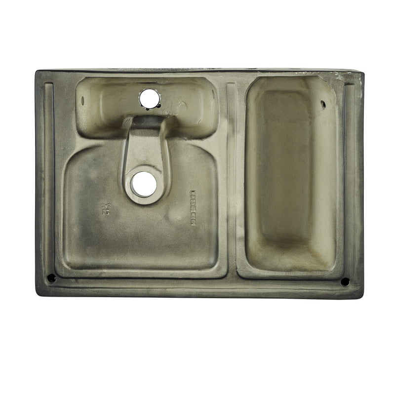 St. Tropez 24 x 18 Ceramic Wall Hung Sink with Left Side Faucet Mount, Matte Black