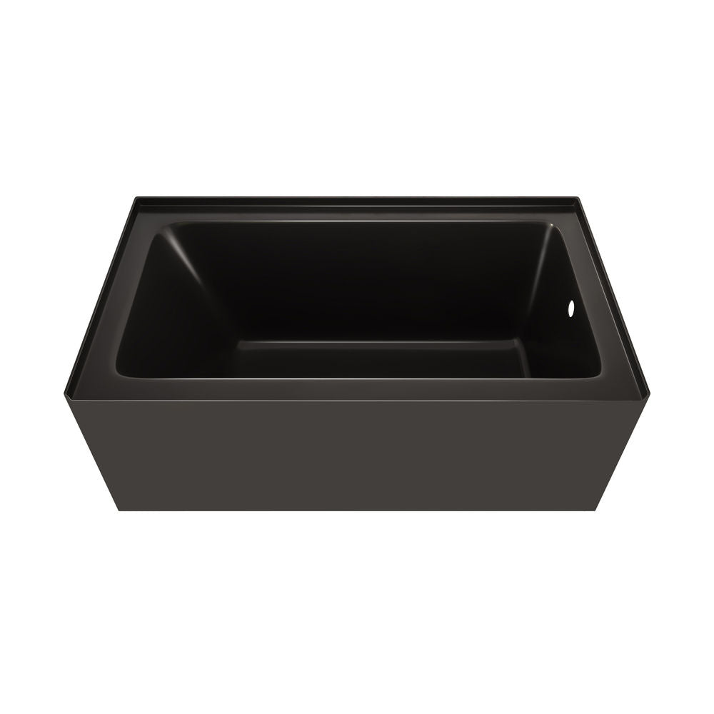 Voltaire 54 x 30 Skirted Right Drain Soaking Apron Bathtub in Glossy Black