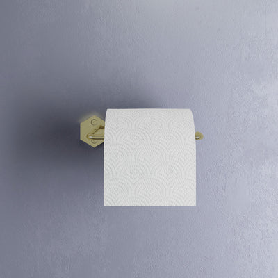 Brusque Toilet Paper Holder in Brushed Gold