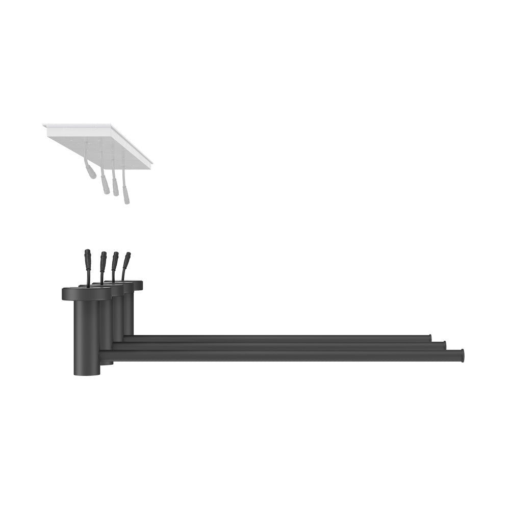 Claire 3-Bar Electric Towel Warmer in Matte Black