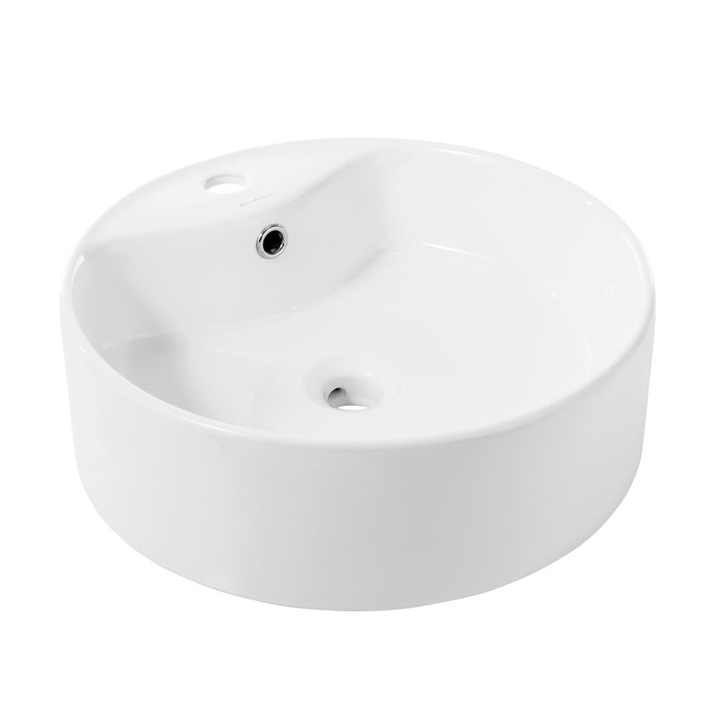 Monaco Round Vessel Sink with Faucet Mount