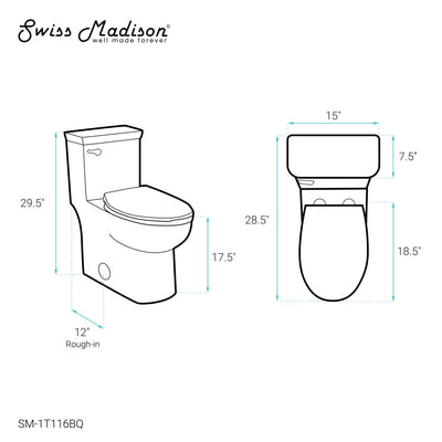 Classe One Piece Toilet with Front Flush Handle 1.28 gpf in Bisque