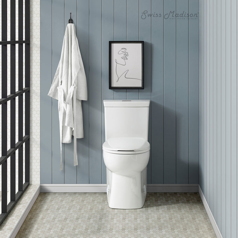 Classe One-Piece 12" Rough-in 1.1/1.6 GPF Dual Top Flush Elongated Toilet in Glossy White