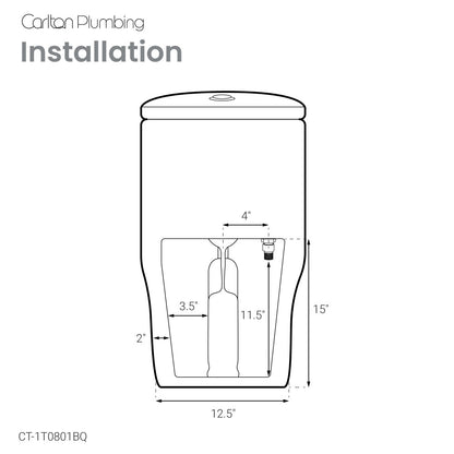 Sublime II One-Piece 10" Rough-in 1.1/1.6 GPF Dual Top Flush Round Toilet in Glossy Bisque