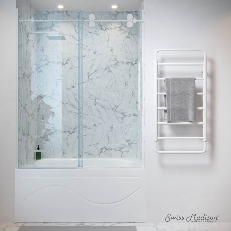 Ivy 8-Bar Electric Towel Warmer in Matte White