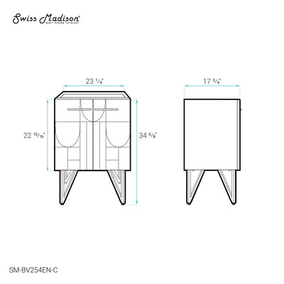 Annecy 24 Atlas Green Bathroom Vanity Cabinet Only (SM-BV254EN)