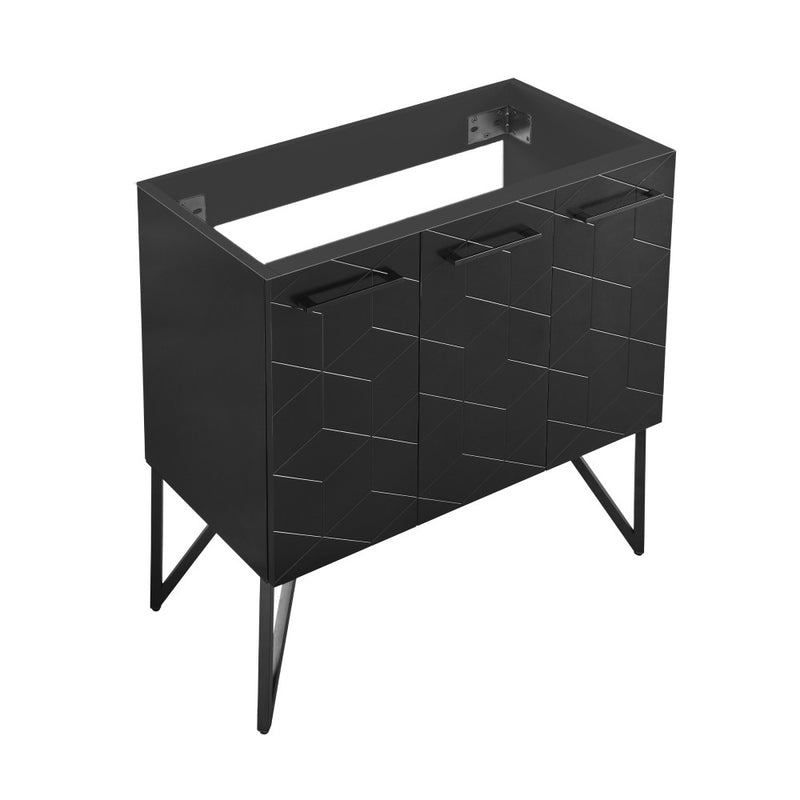 Annecy 36" Bathroom Vanity in Phantom Black - Cabinet Only