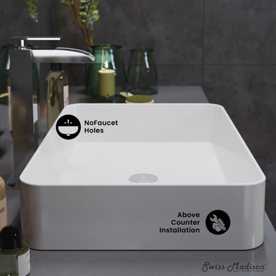 Concorde 24 Rectangle Ceramic Vessel Sink