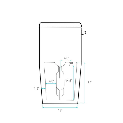 Concorde One-Piece 12" Rough-in 1.28 GPF Left-Hand Flush Square Toilet in Glossy Black
