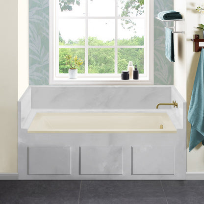 Voltaire 60" x 30" Right-Hand Drain Alcove Bathtub in Bisque