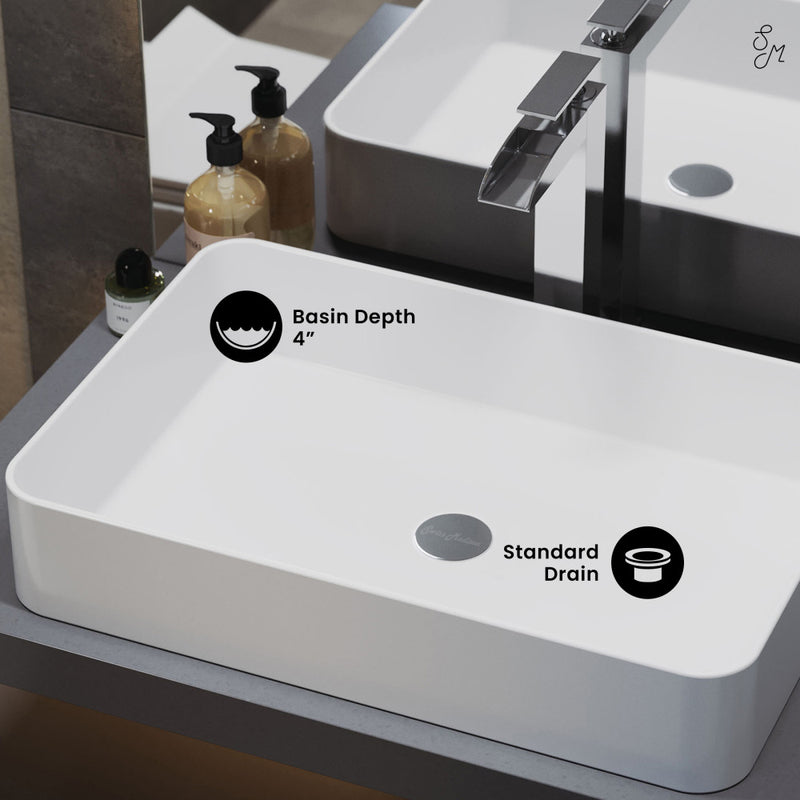 Concorde 24 Rectangle Ceramic Vessel Sink