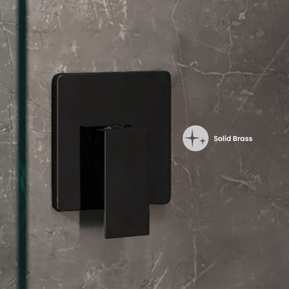 Concorde Single-Handle 1 Spray 8" Wall Mounted Fixed Shower Head in Matte Black (Valve Included)