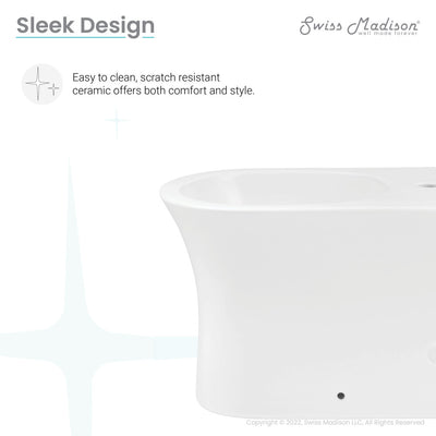 Cascade Floor Mount Classic Bidet in Glossy White