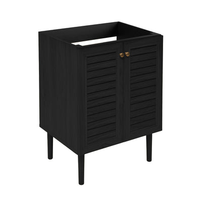 Bron 24" Freestanding Bathroom Vanity Cabinet without Top in Black Oak
